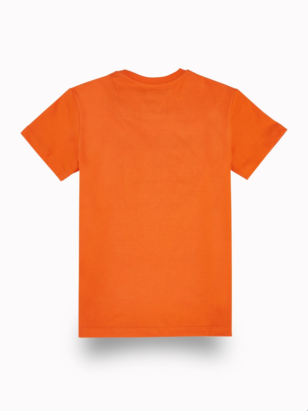 Boys Orange Typographic Print Cotton Co-Ordinate Half Sleeves