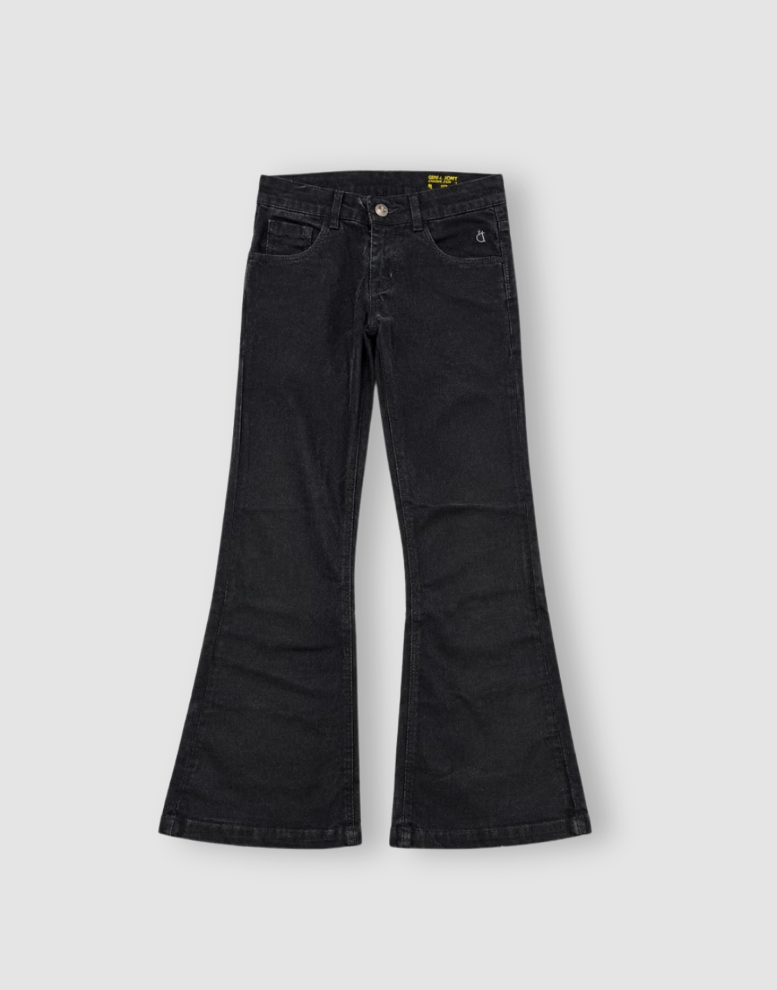 Girls Black Solid Trousers