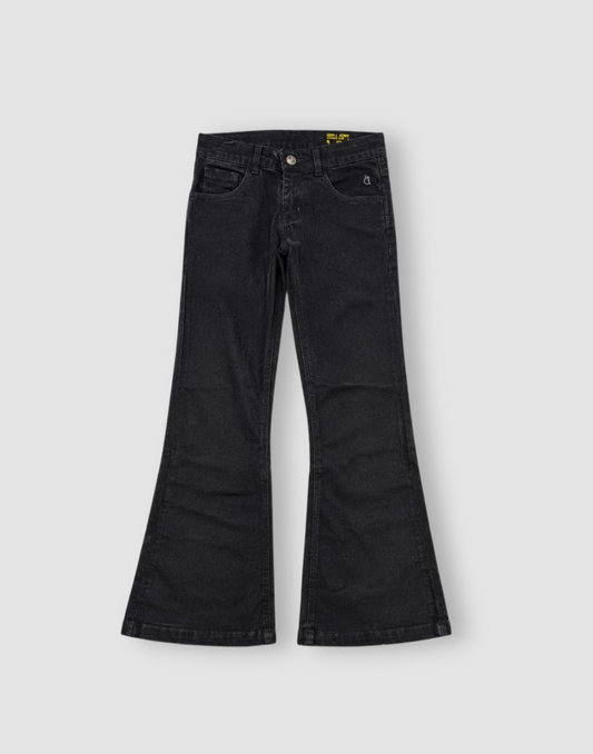 Girls Black Solid Trousers