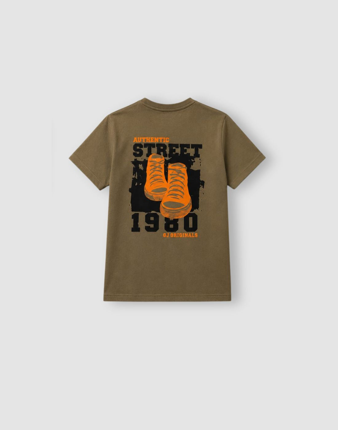 Boys Khaki Graphic print T-Shirts