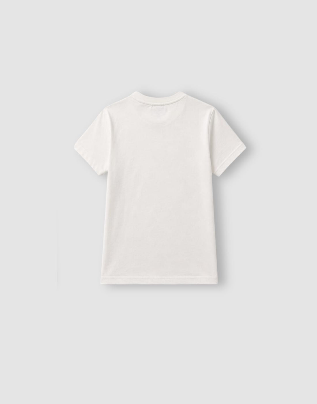 Boys White Metallic Print T-Shirts
