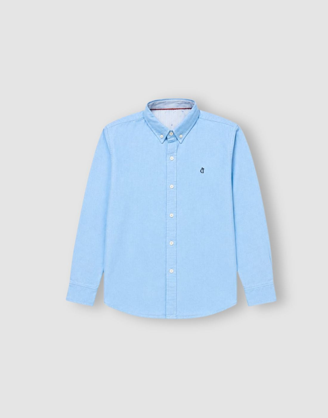 Boys Light Blue Solid Full Sleeve Shirt