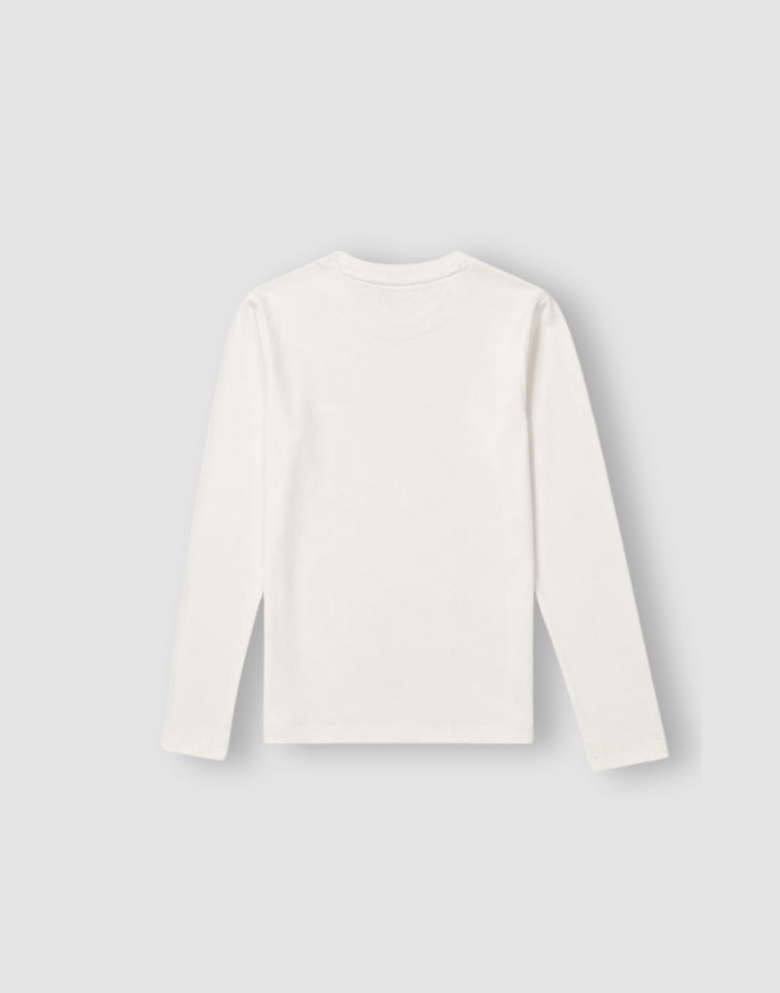 Girls White Metallic Print Full Sleeve Knits Top