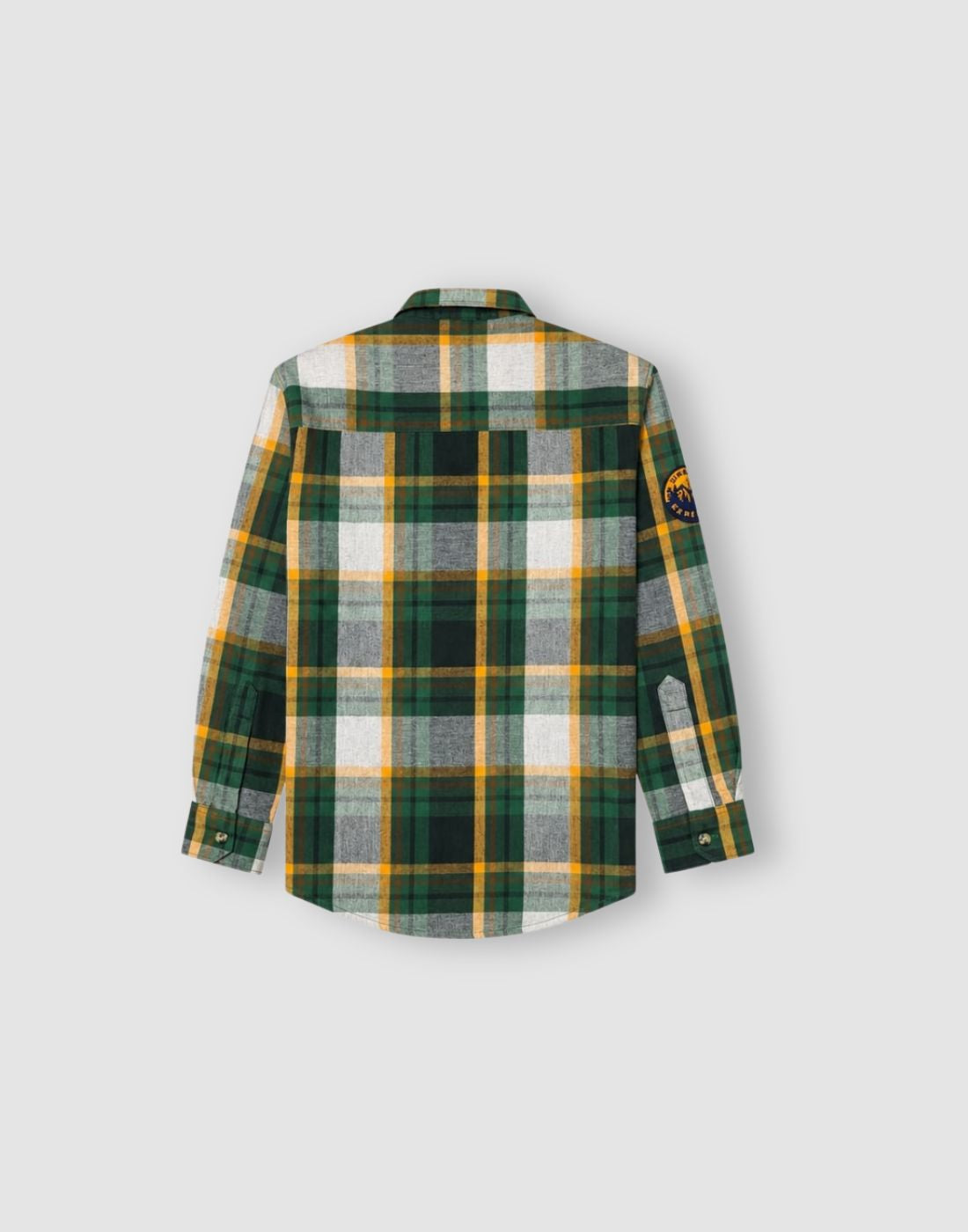 Boys Green Checks Full Sleeve Shirt