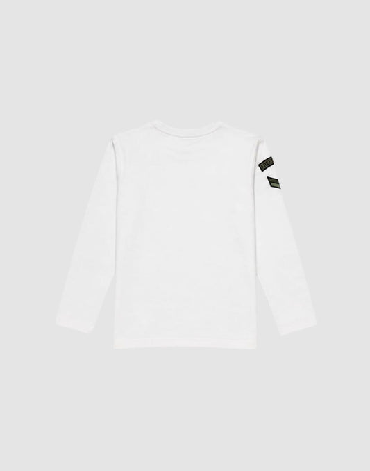 Boys White Typographic Print T-Shirts