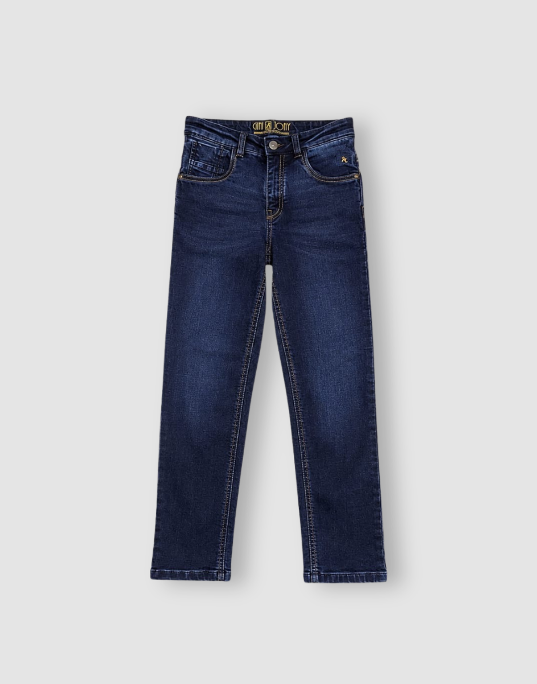 Boys White Straight Fit Fixed Waist Jeans