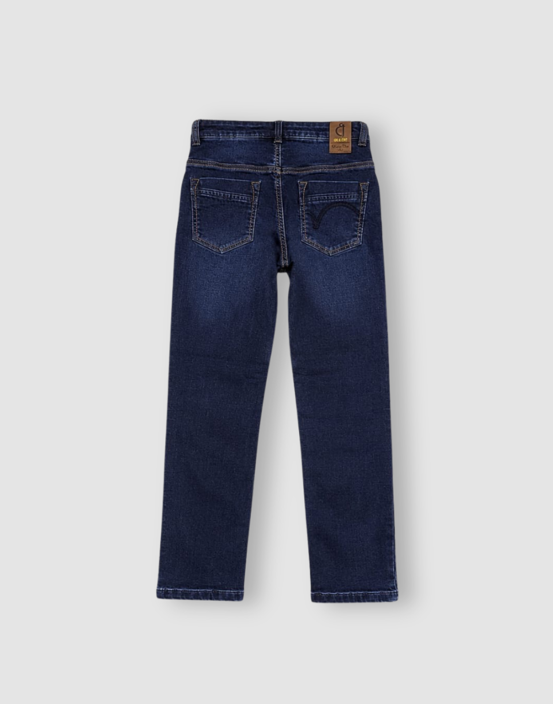 Boys White Straight Fit Fixed Waist Jeans