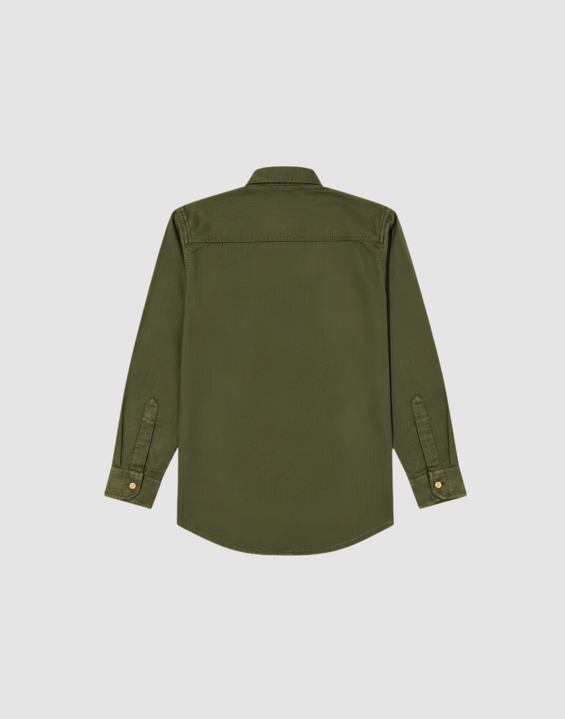 Boys Olive Solid Full Sleeve Shirt