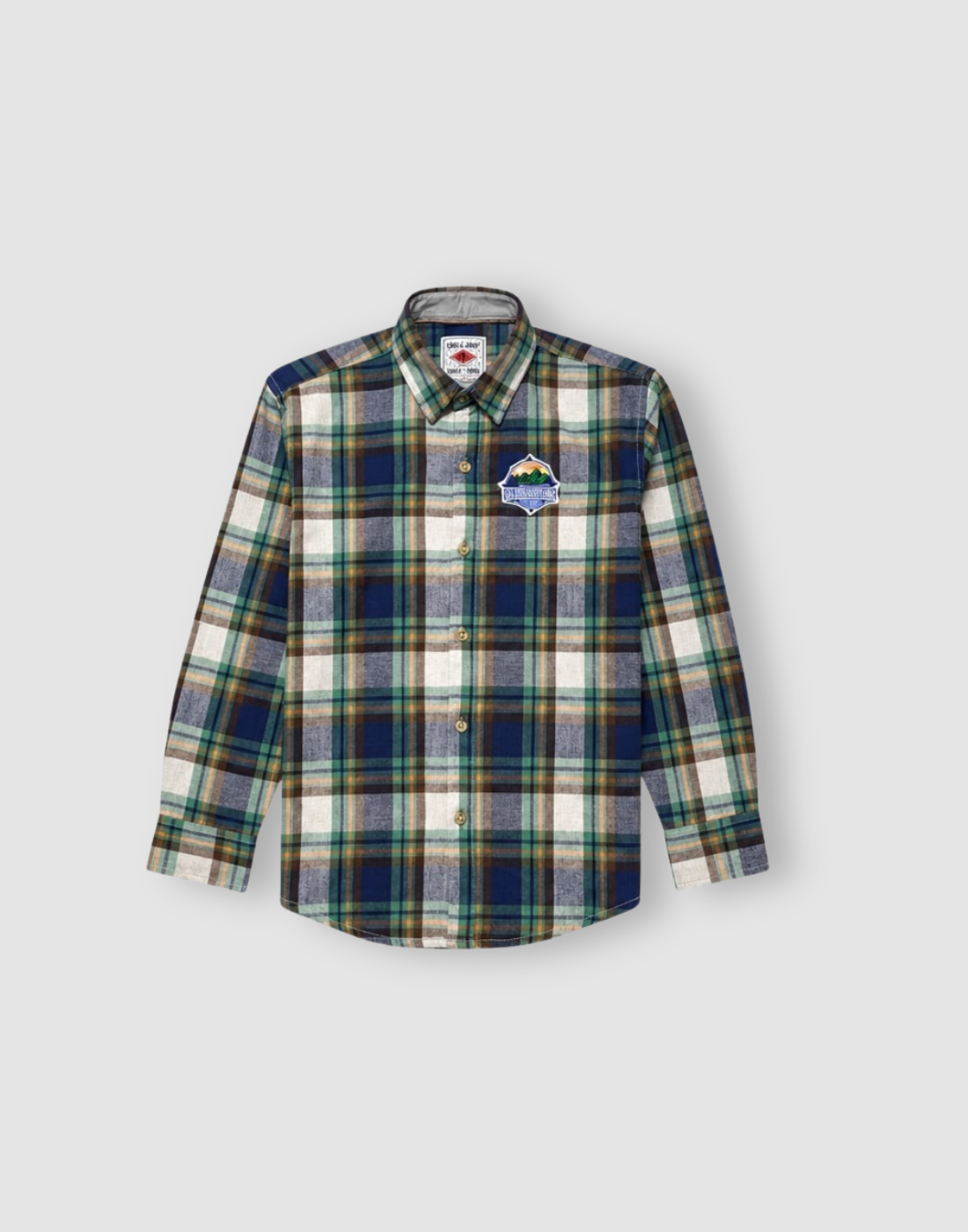 Boys Multicolor Checks Print Full Sleeve Shirt
