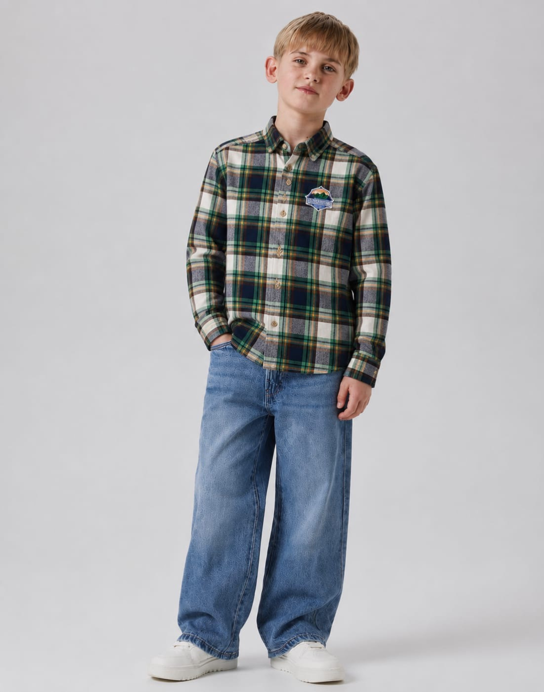 Boys Multicolor Checks Print Full Sleeve Shirt