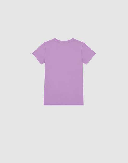 Girls Lavender Cotton Knits Top Half Sleeves