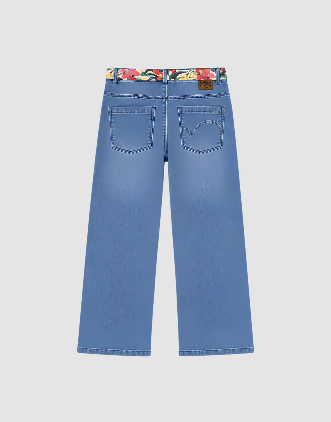 Girls Blue Washed Jeans