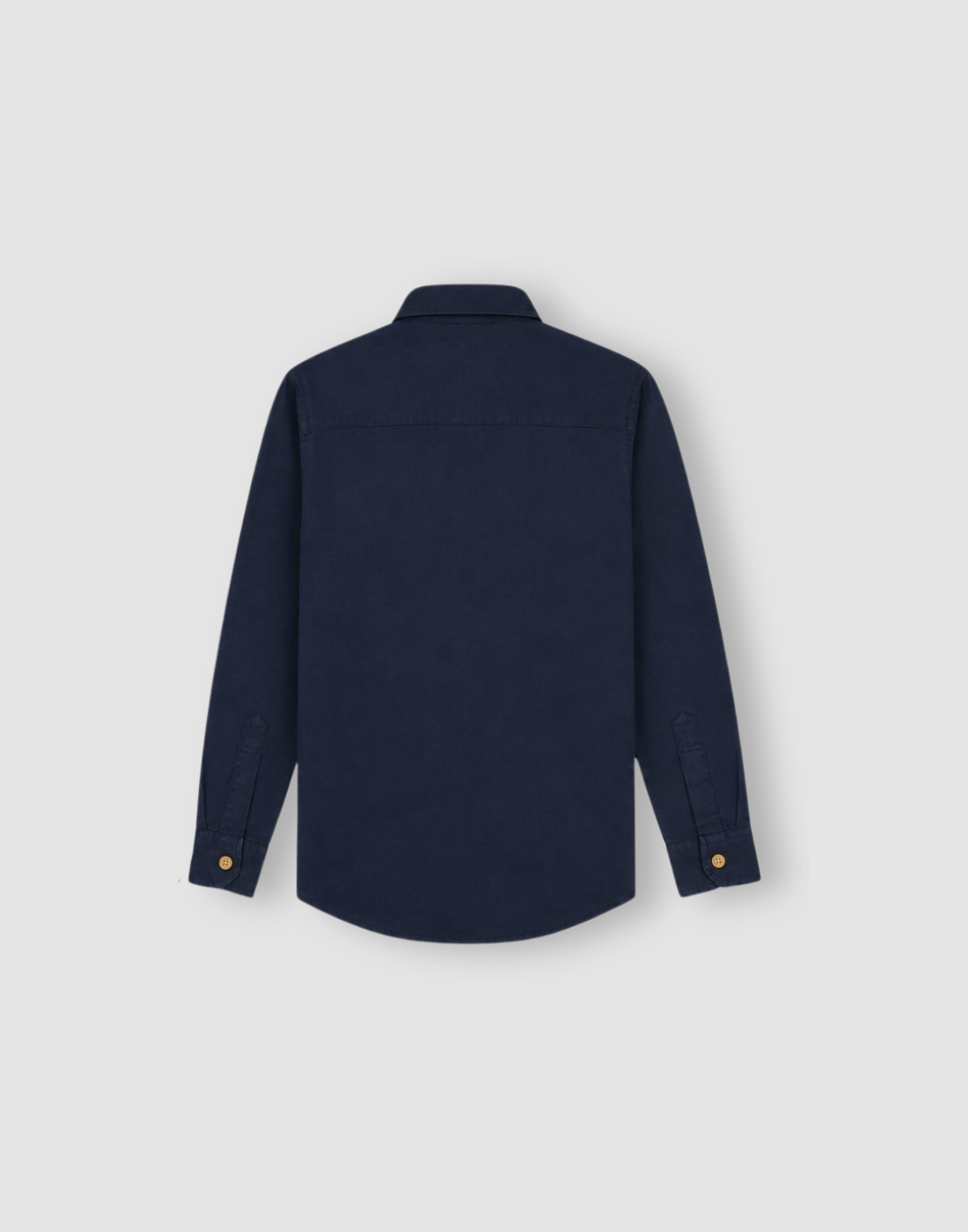 Boys Navy Blue Solid Full Sleeve Shirt