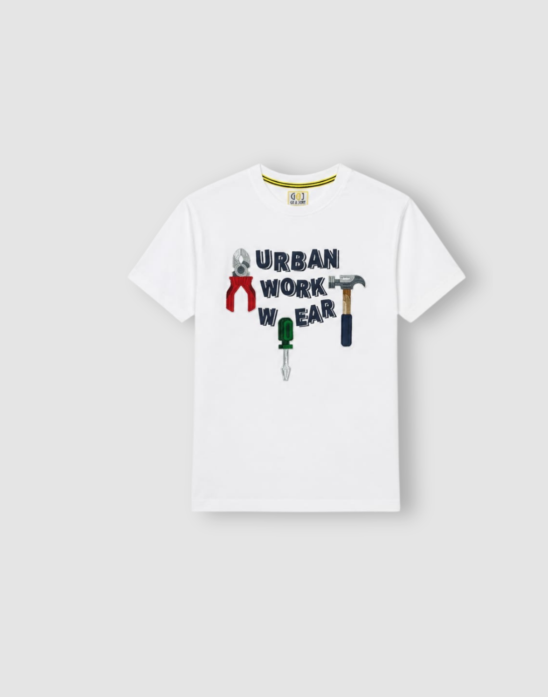 Boys White Graphic Print T-Shirts