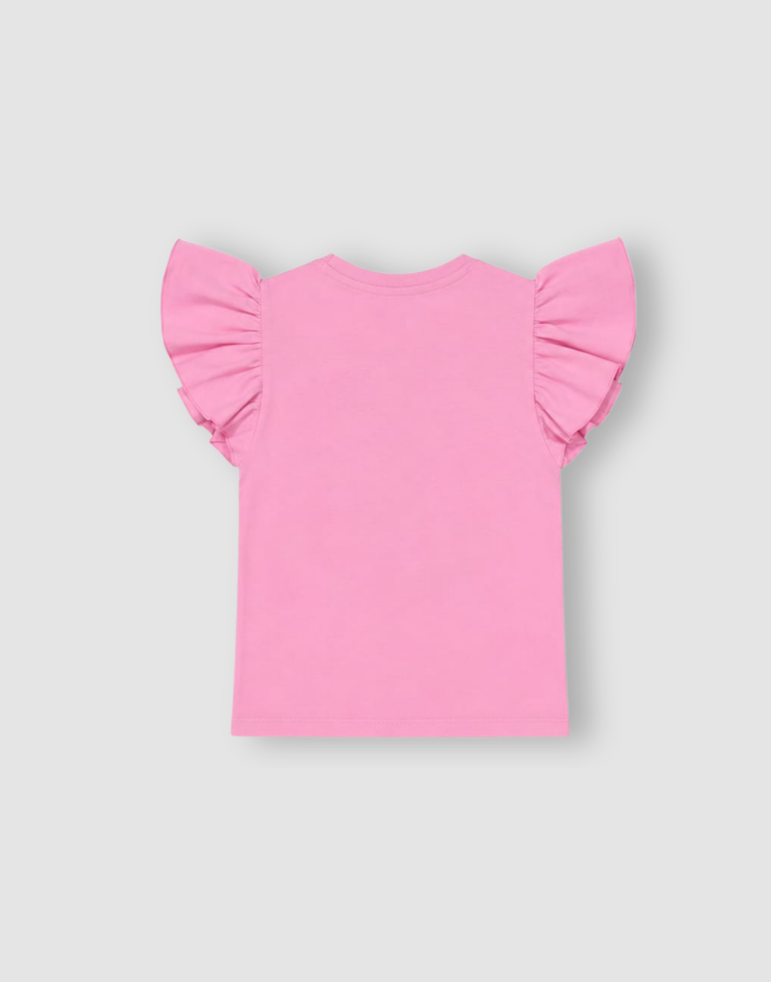 Girls Pink Cotton Knits Top Half Sleeves