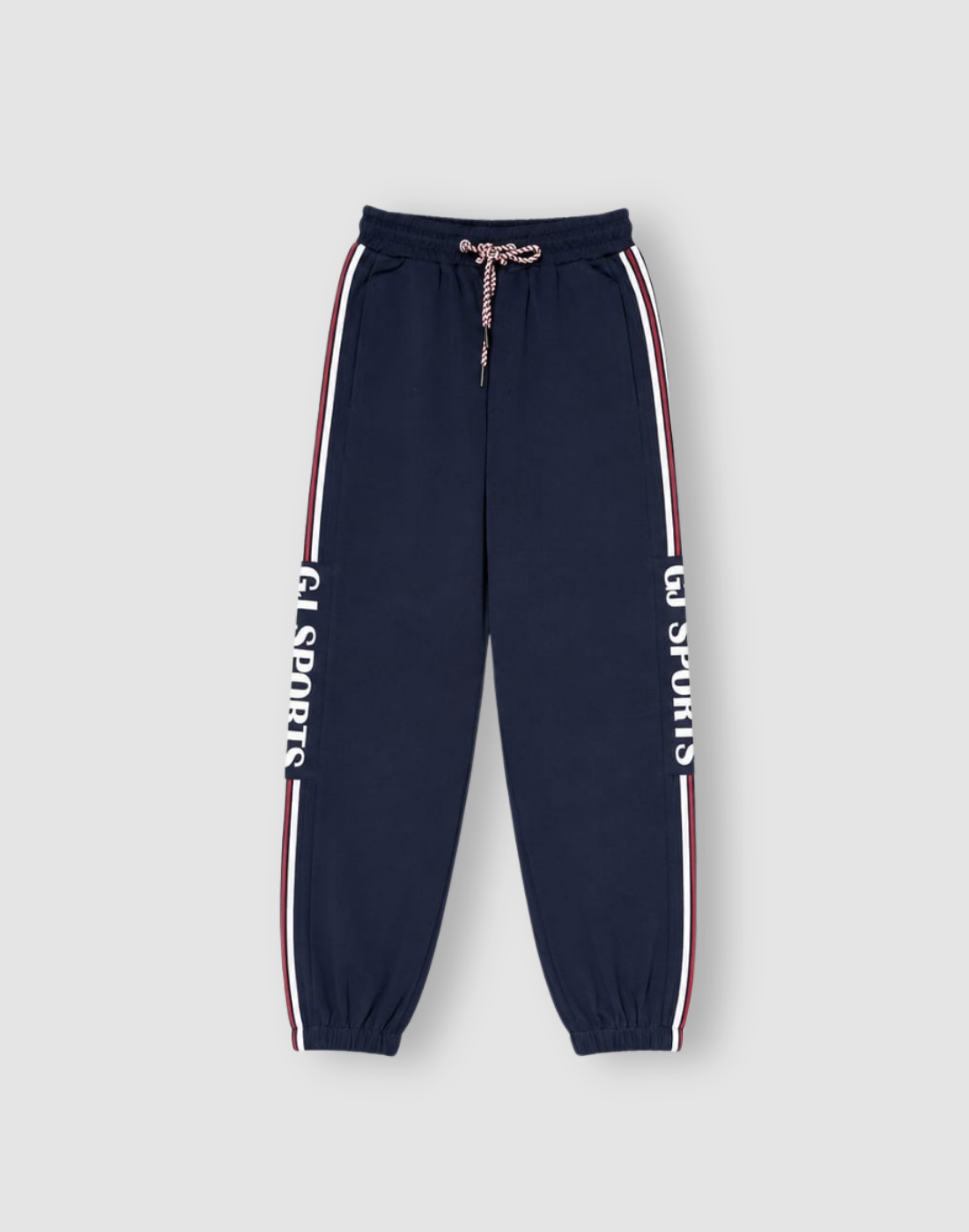 Boys Navy Blue Stripes Track Pants