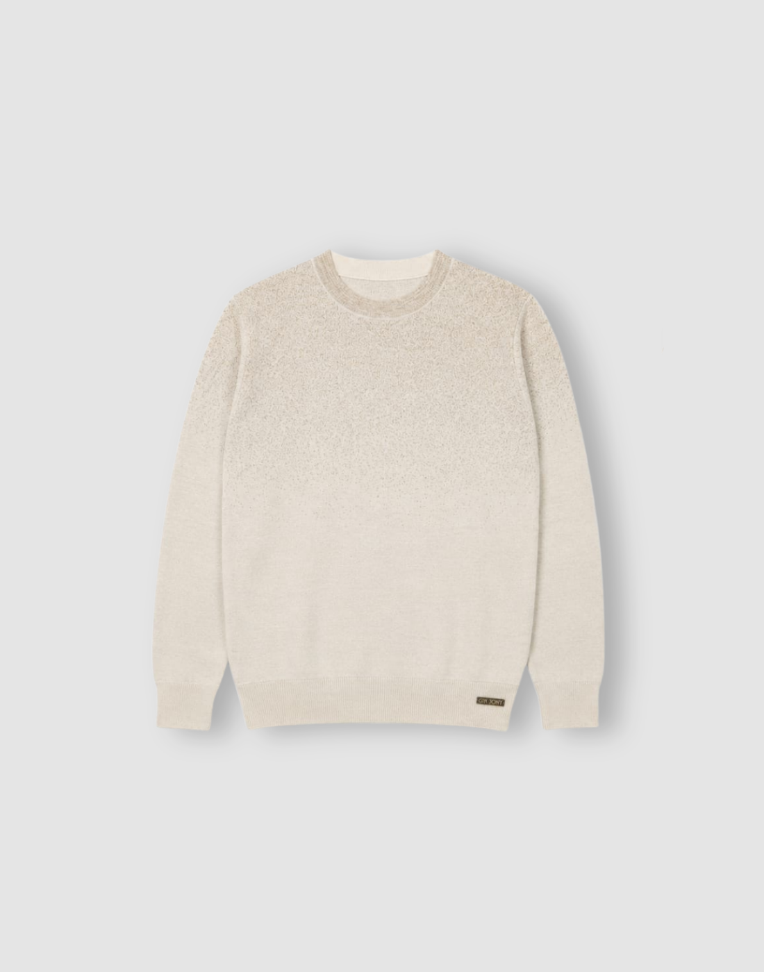 Girls Cream Acrylic Sweater Full Sleeves