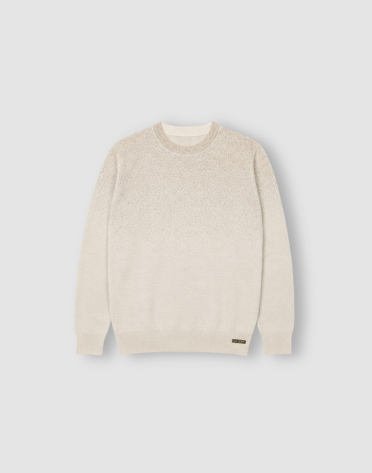 Girls Cream Acrylic Sweater Full Sleeves