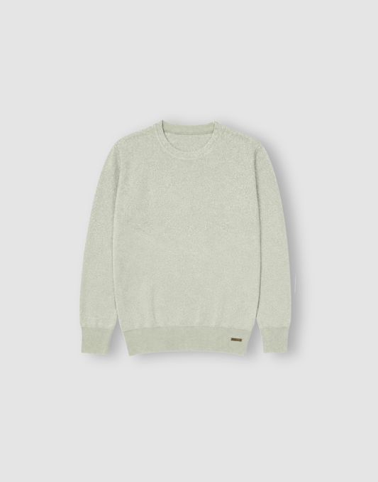 Girls Mint Green Acrylic Sweater Full Sleeves