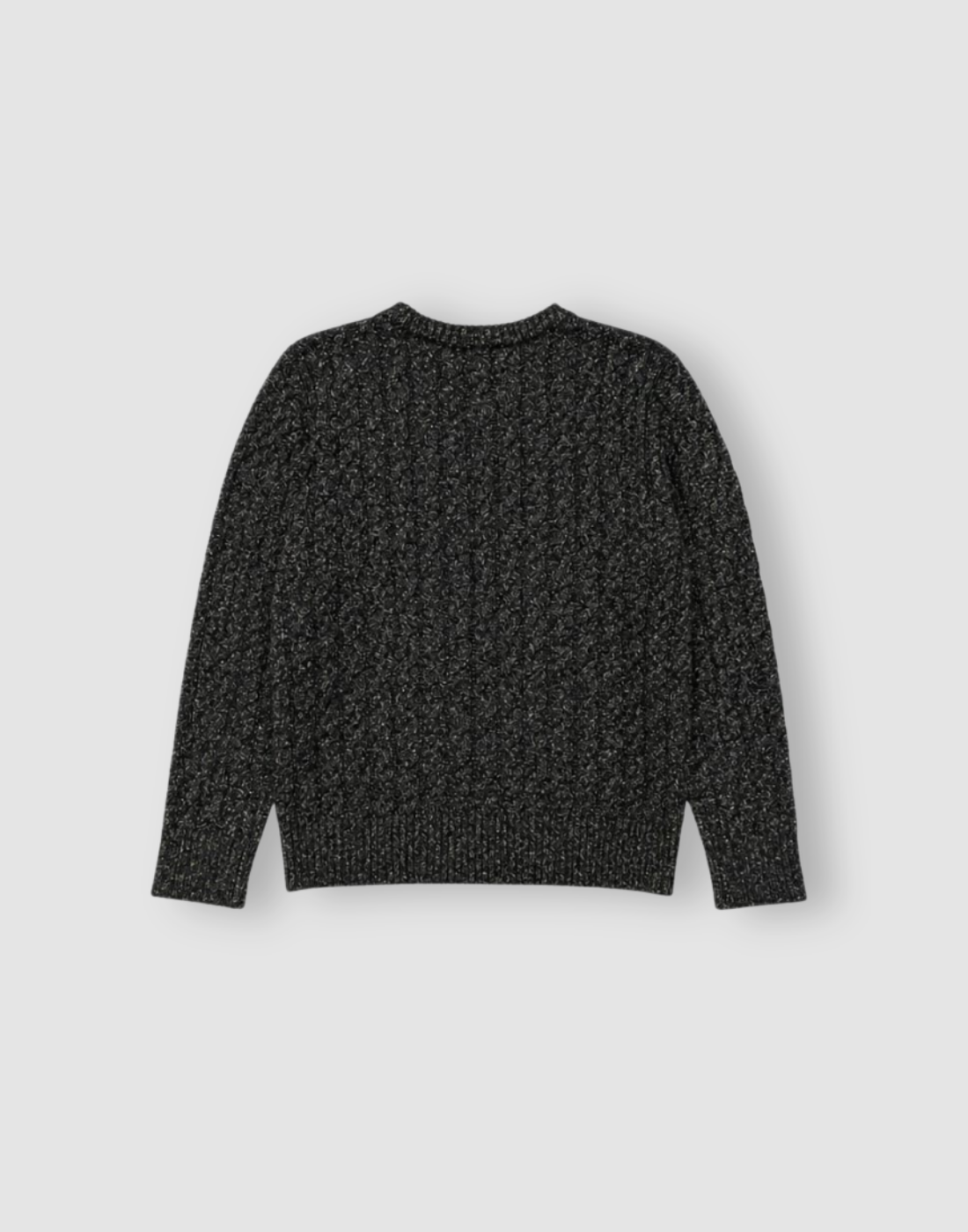 Girls Black Acrylic Sweater Full Sleeves