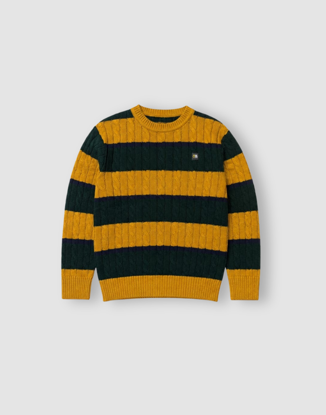 Boys Yellow Acrylic Sweater Full Sleeves