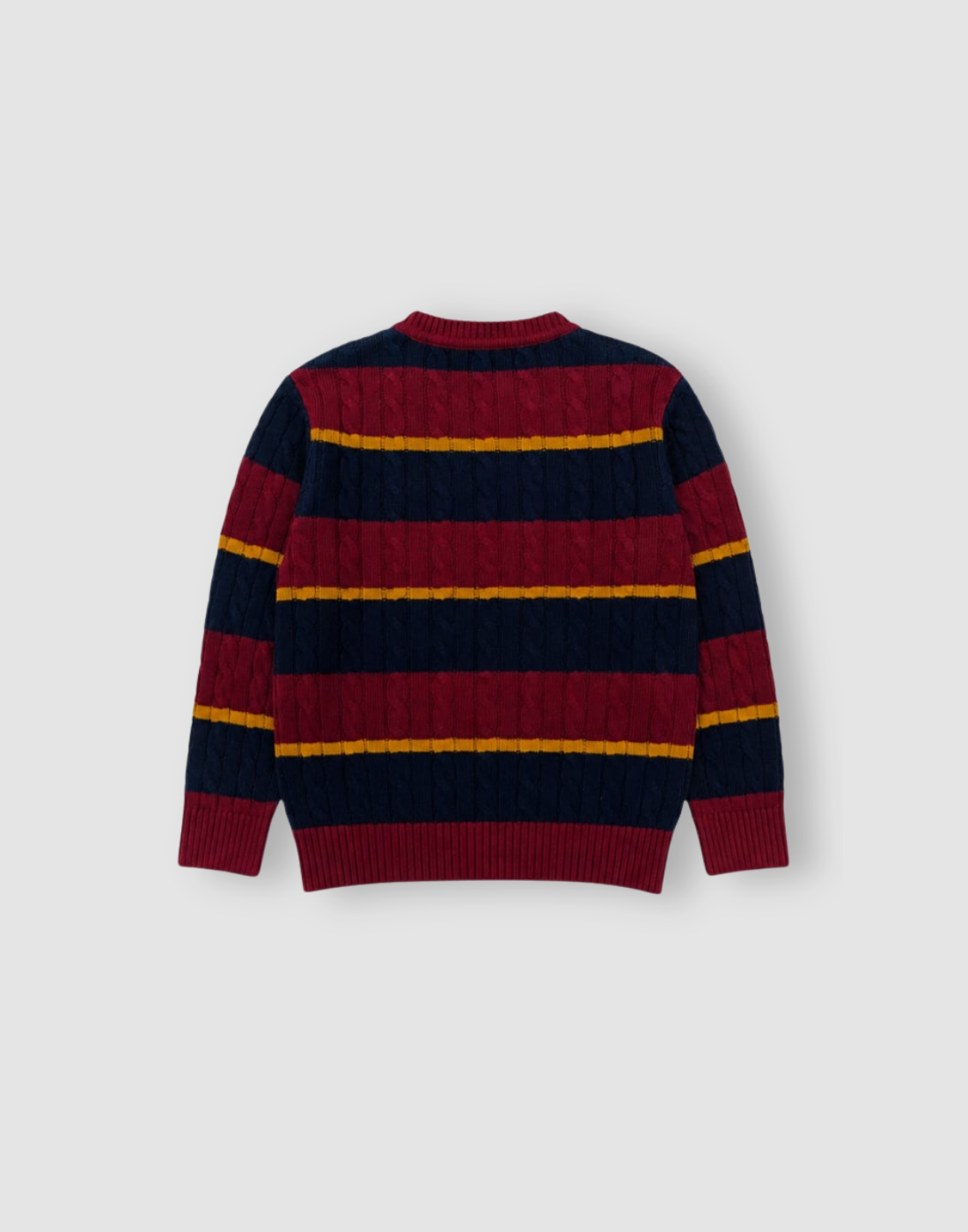 Boys Navy Blue Acrylic Sweater Full Sleeves