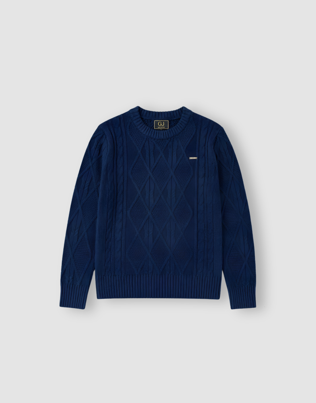 Boys Blue Cable Knit Full Sleeve Sweater
