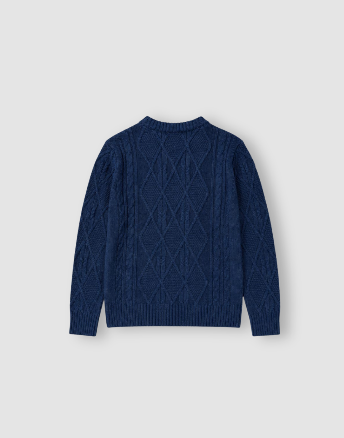 Boys Blue Cable Knit Full Sleeve Sweater