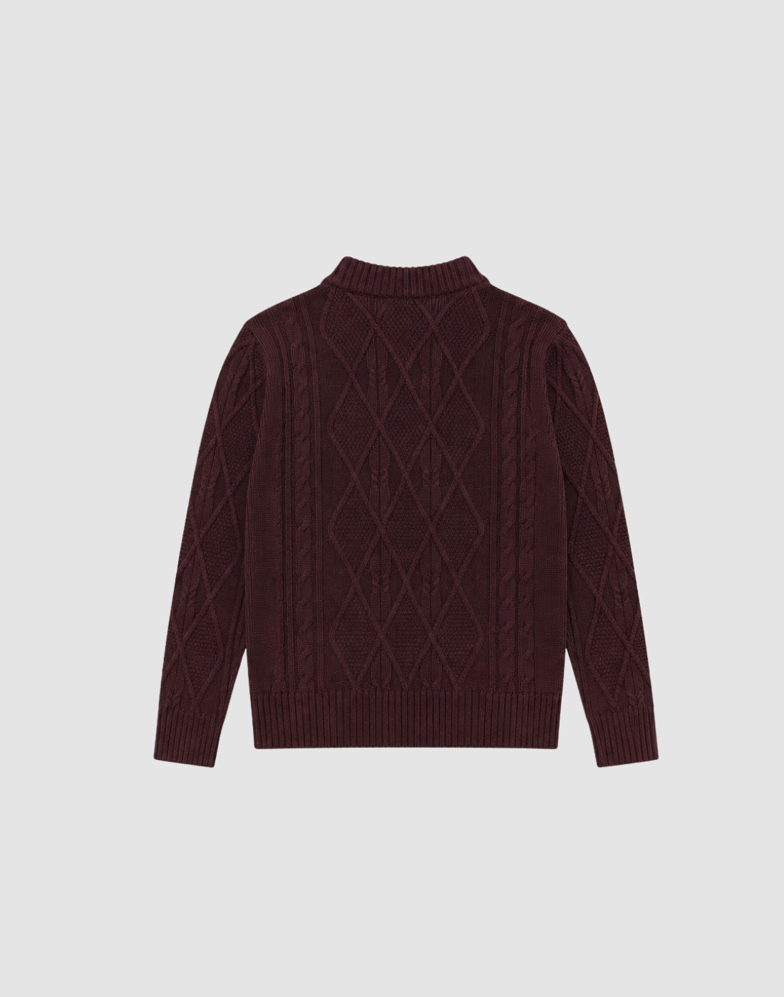 Boys Burgundy Acrylic Sweater Full Sleeves