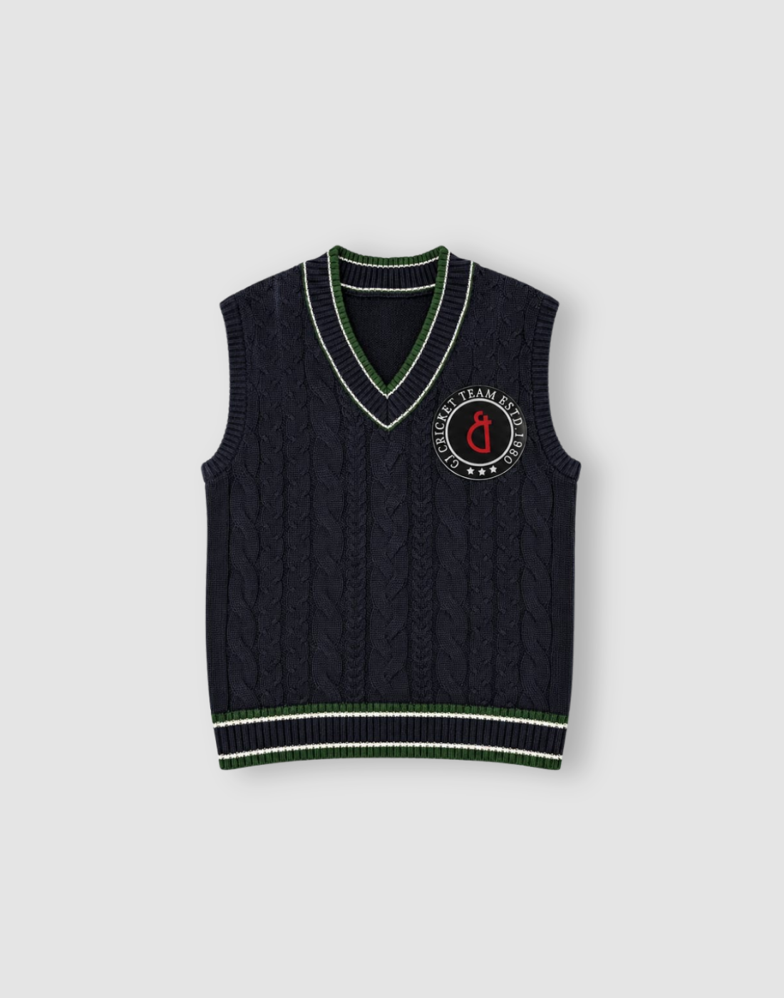 Boys Navy Blue Sleeveless V?Neck Sweater
