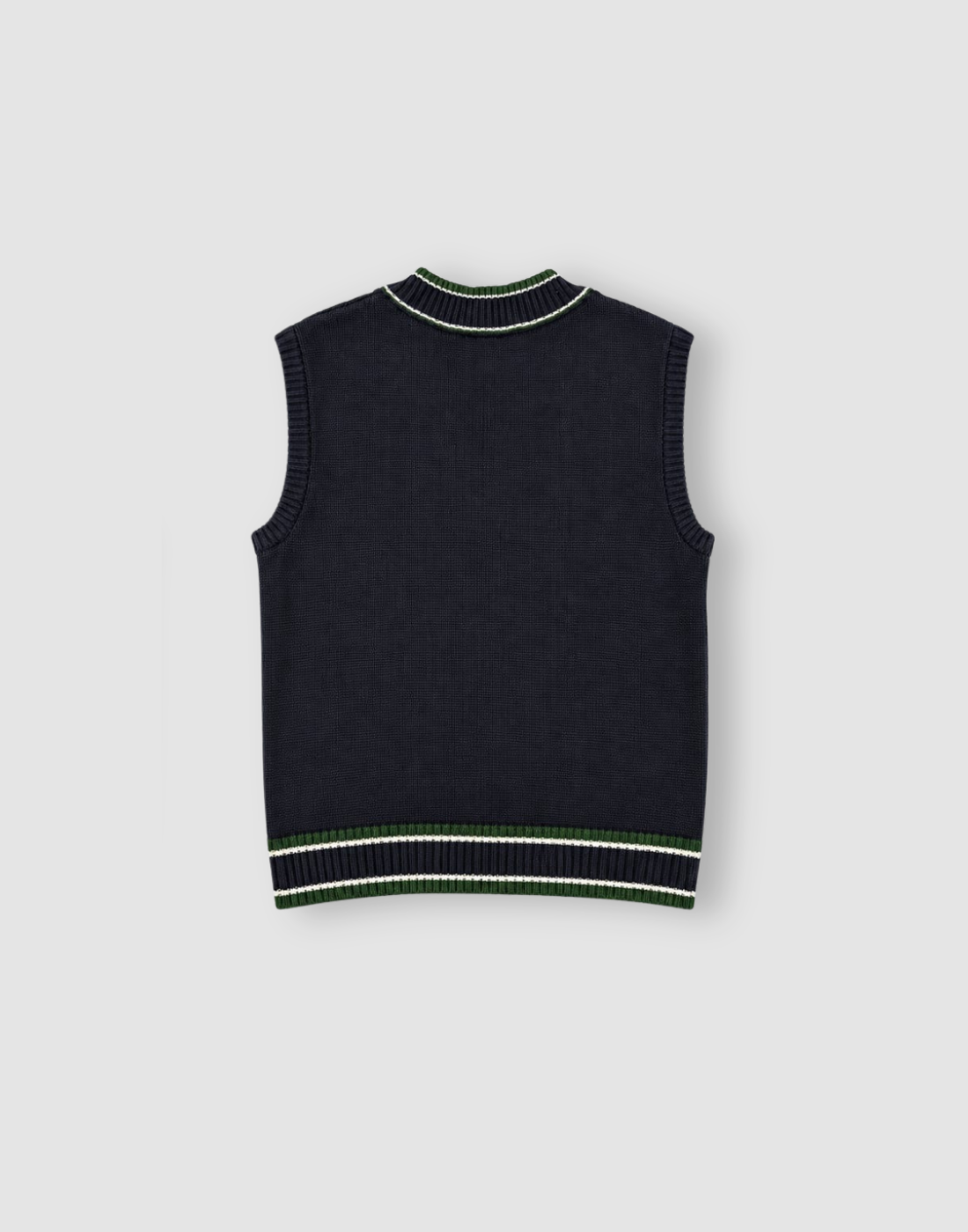 Boys Navy Blue Sleeveless V?Neck Sweater