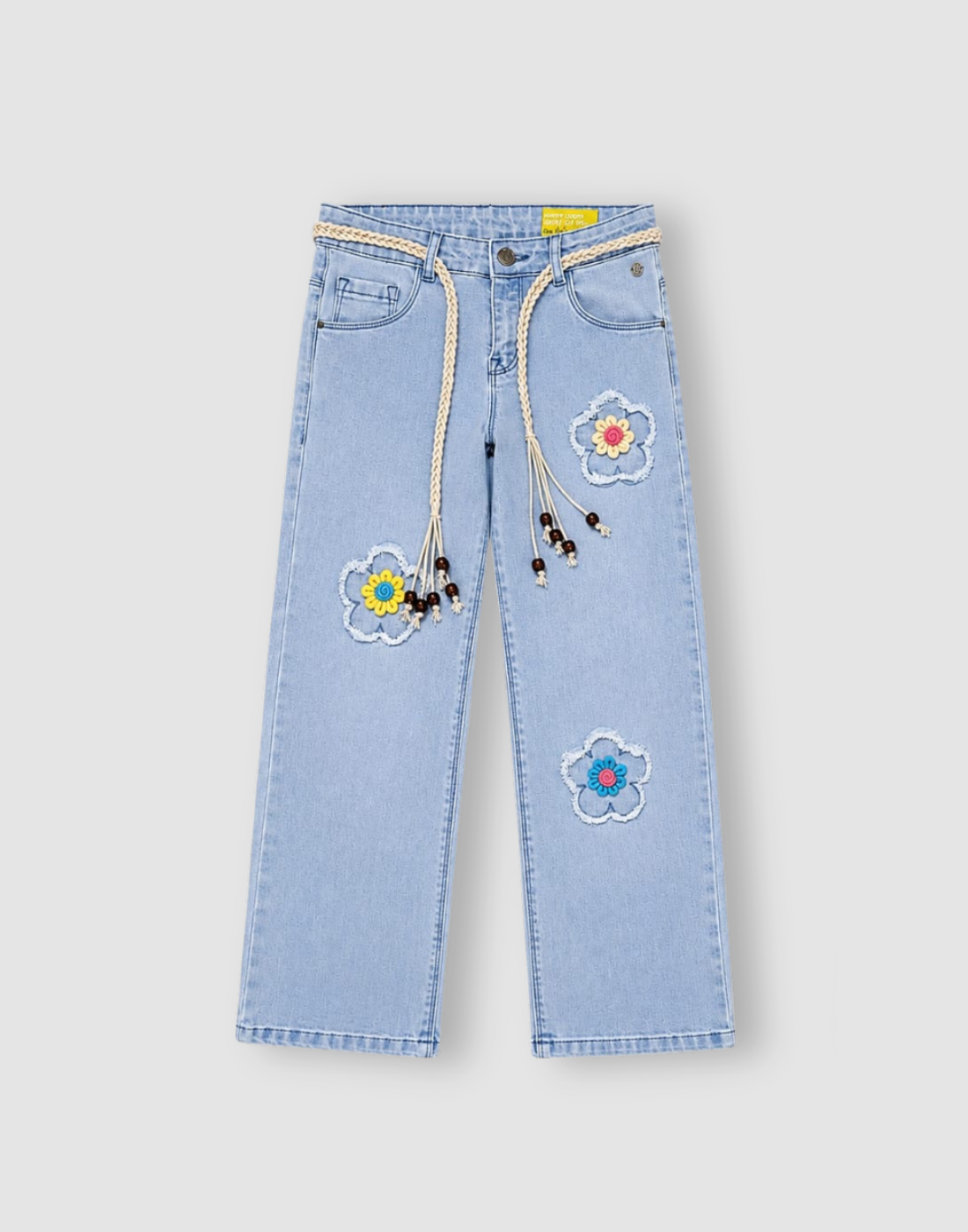 Girls Blue Applique Jeans