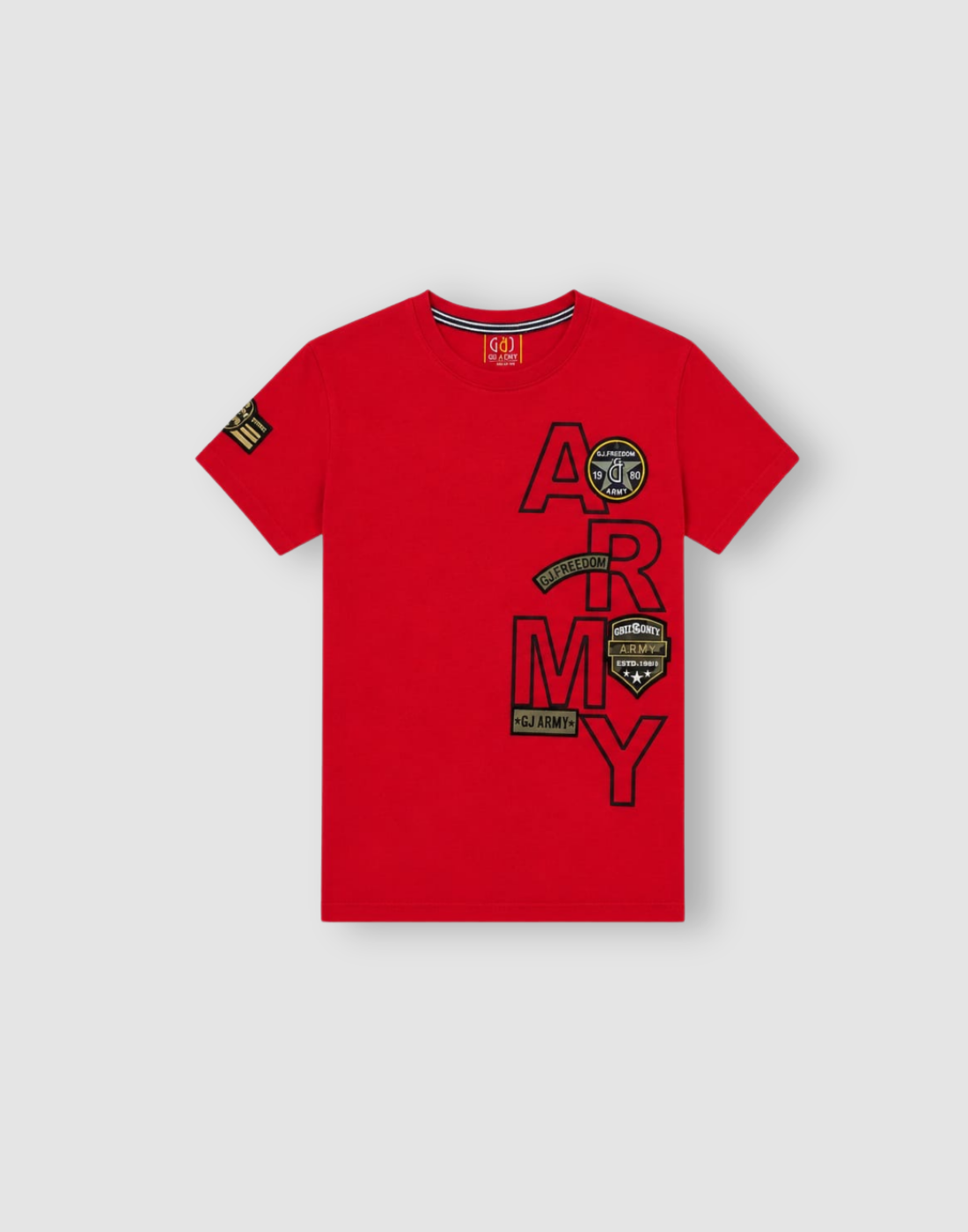 Boys Red Typographic Print T-Shirts