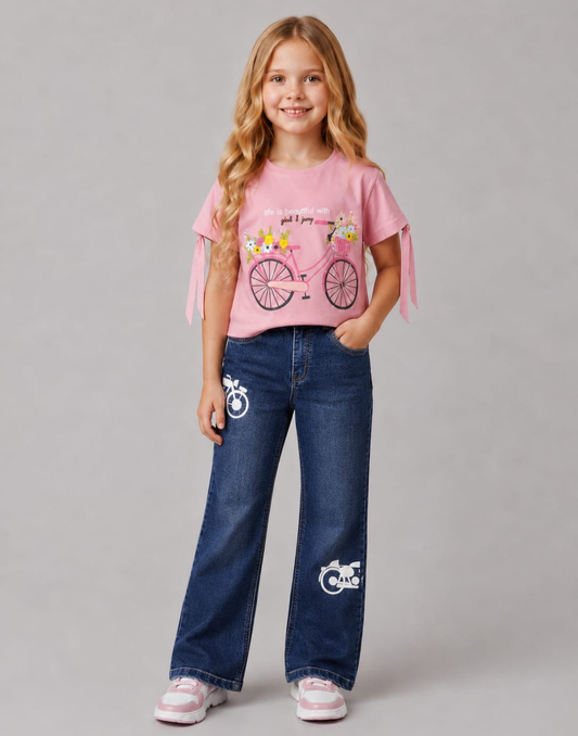 Boys Dark Blue Washed Jeans