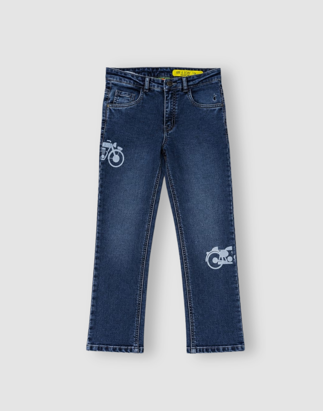 Boys Dark Blue Washed Jeans