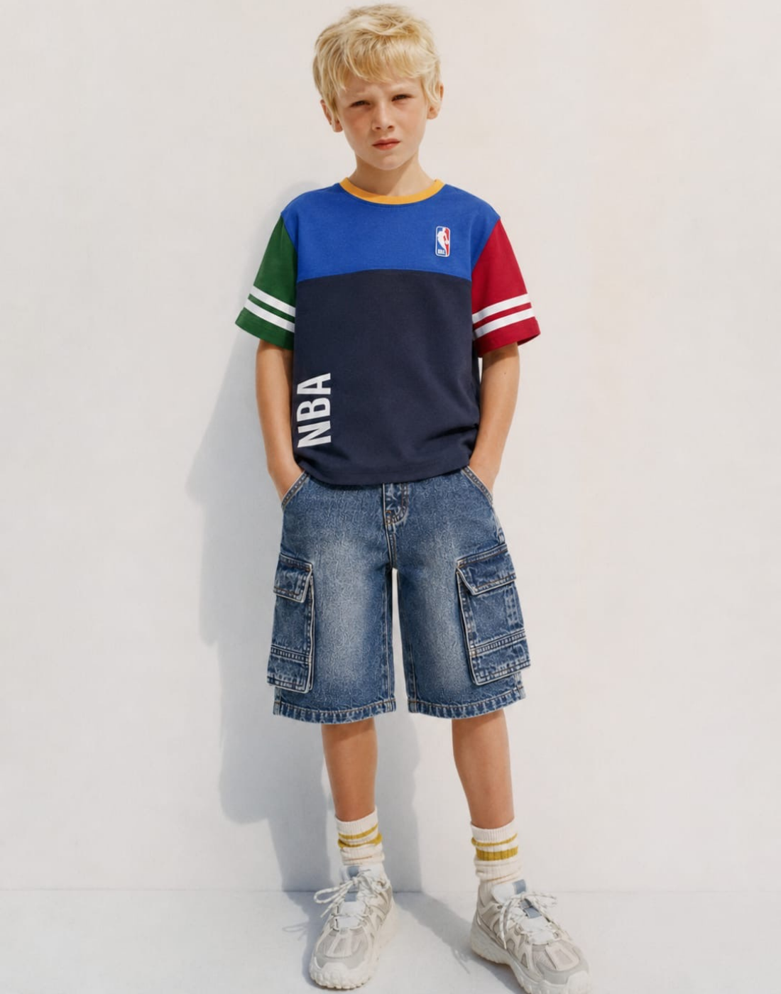 Boys Blue Washed Bermuda