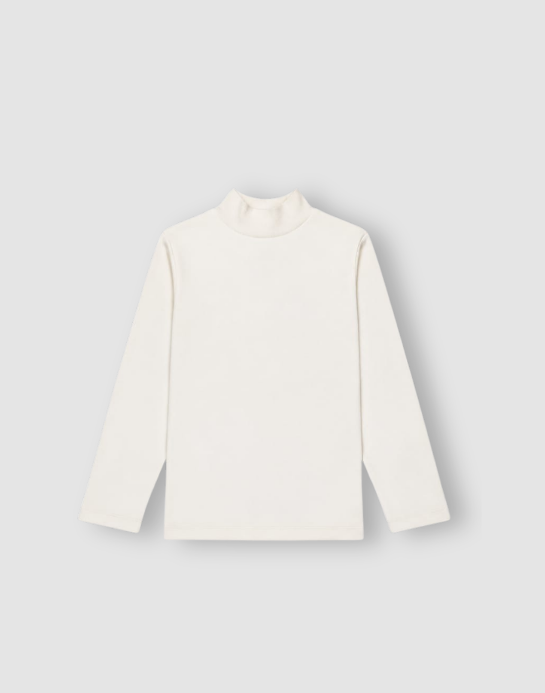 Girls White Cotton Skivvy Full Sleeves