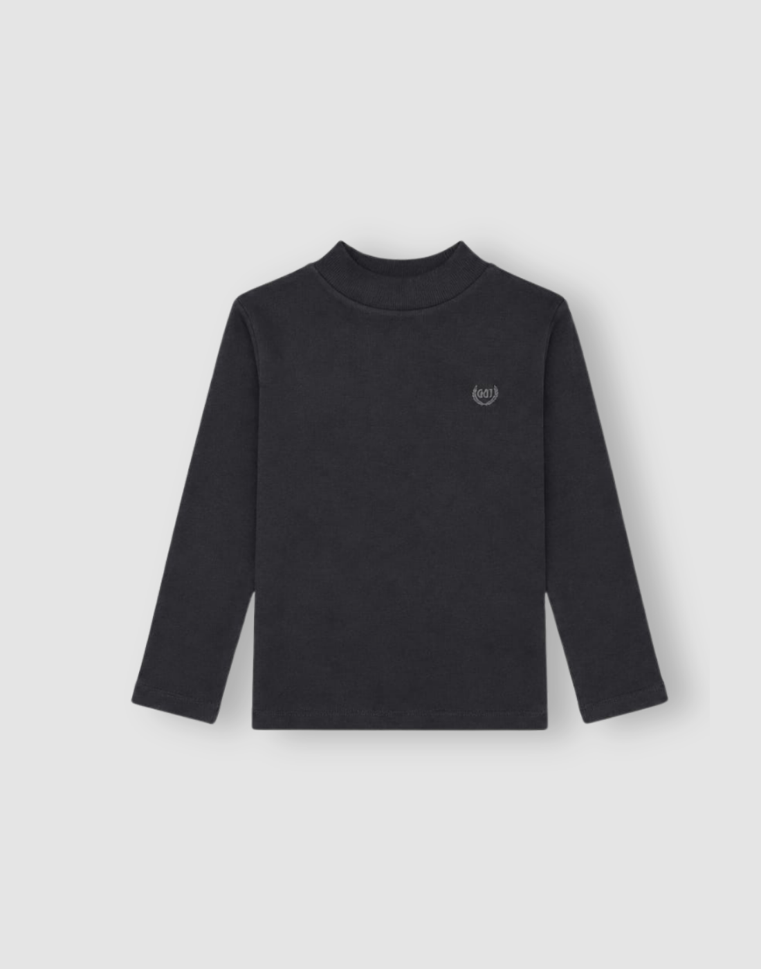 Girls Black Cotton Skivvy Full Sleeves