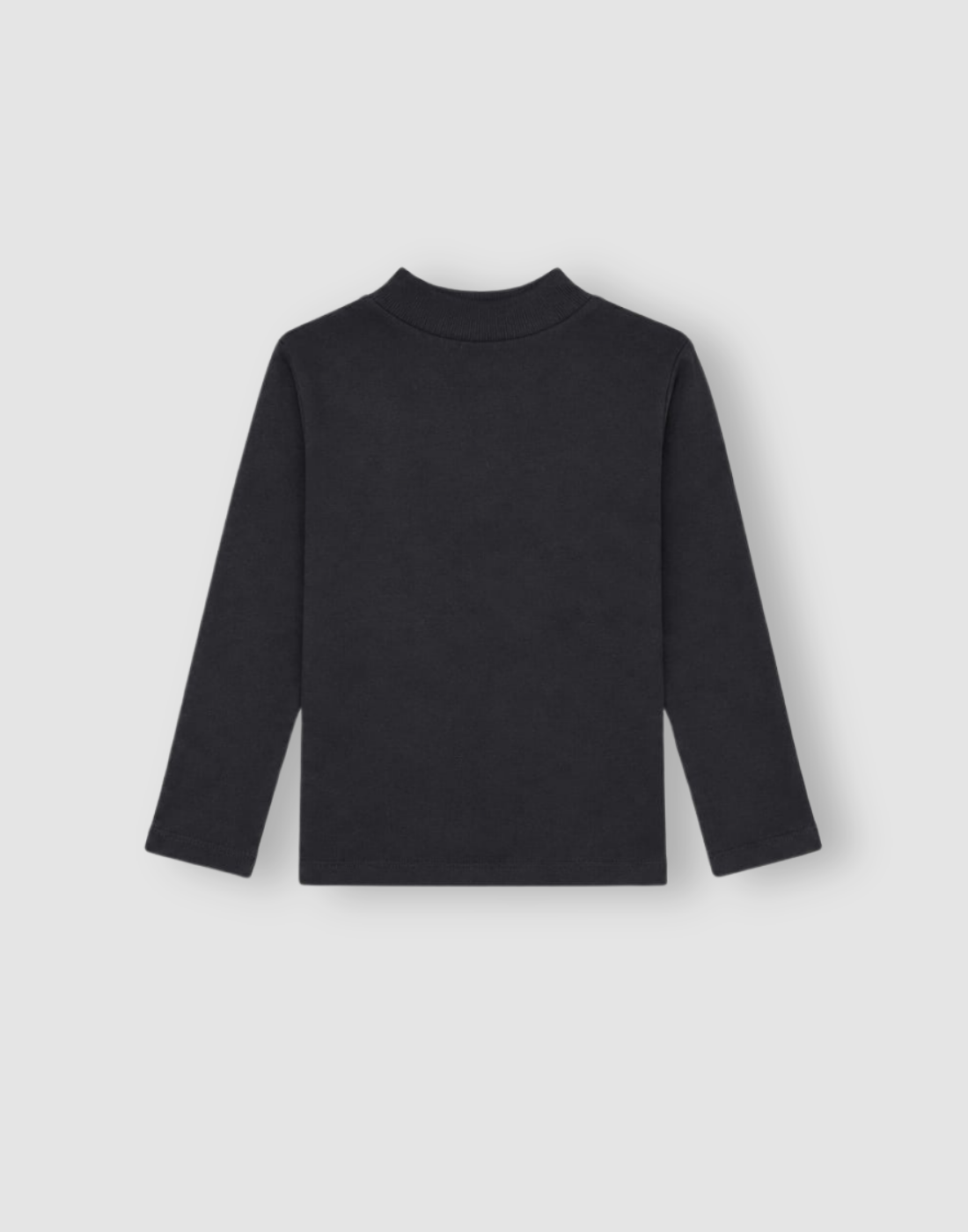 Girls Black Cotton Skivvy Full Sleeves