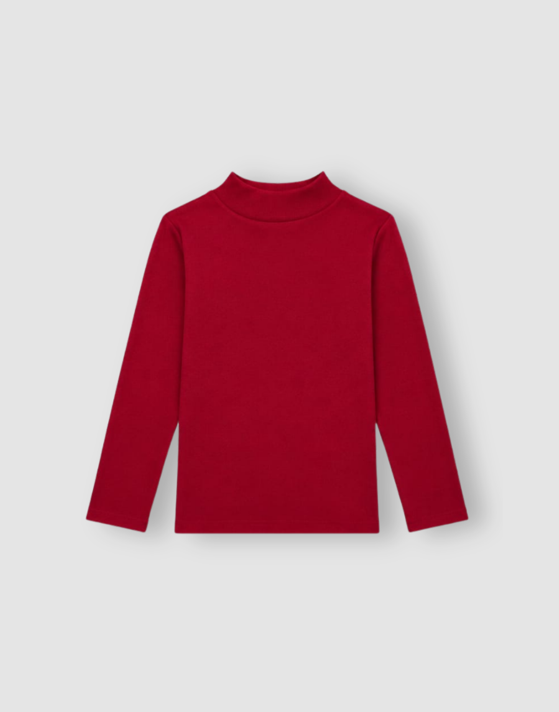 Girls Red Cotton Skivvy Full Sleeves
