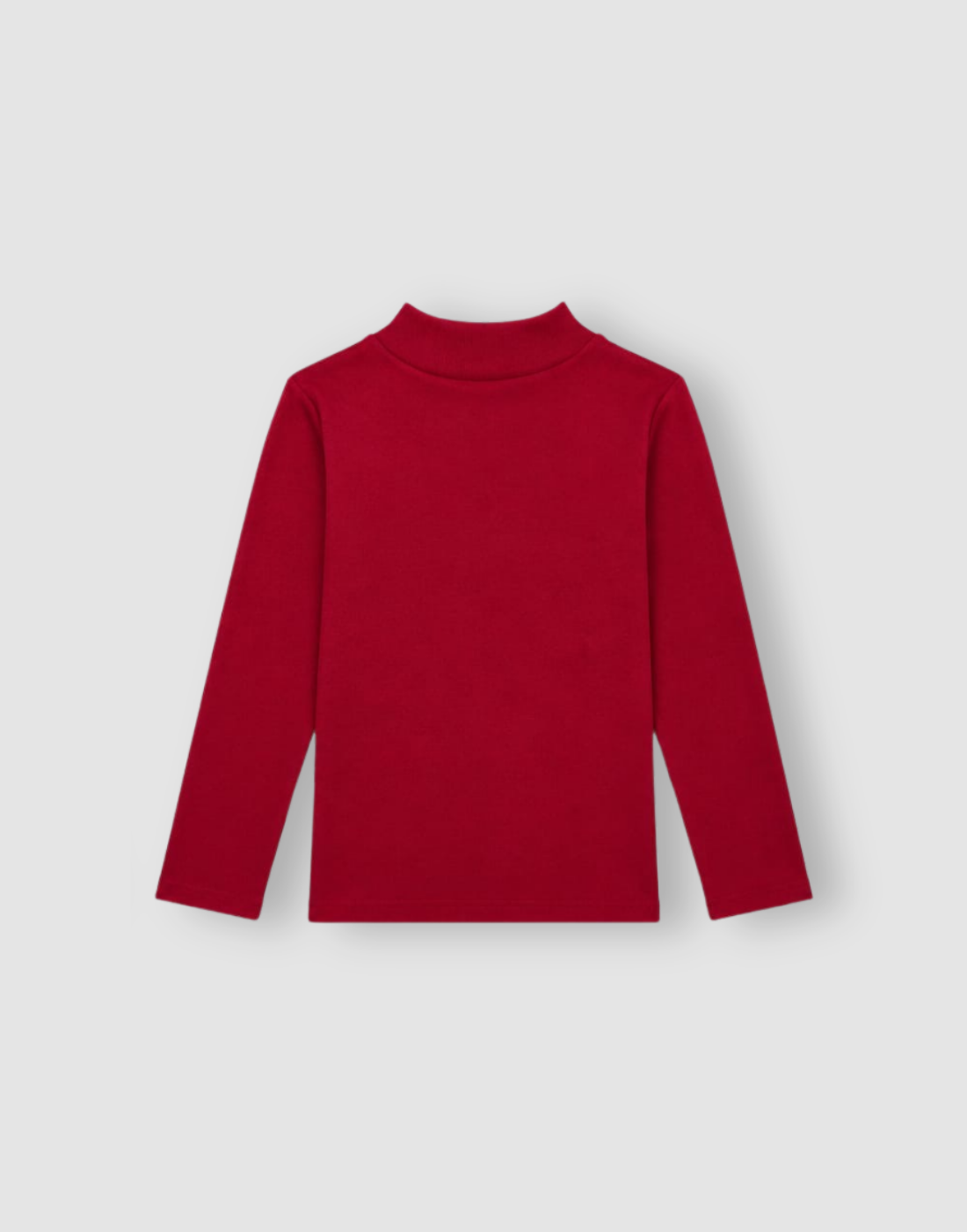 Girls Red Cotton Skivvy Full Sleeves