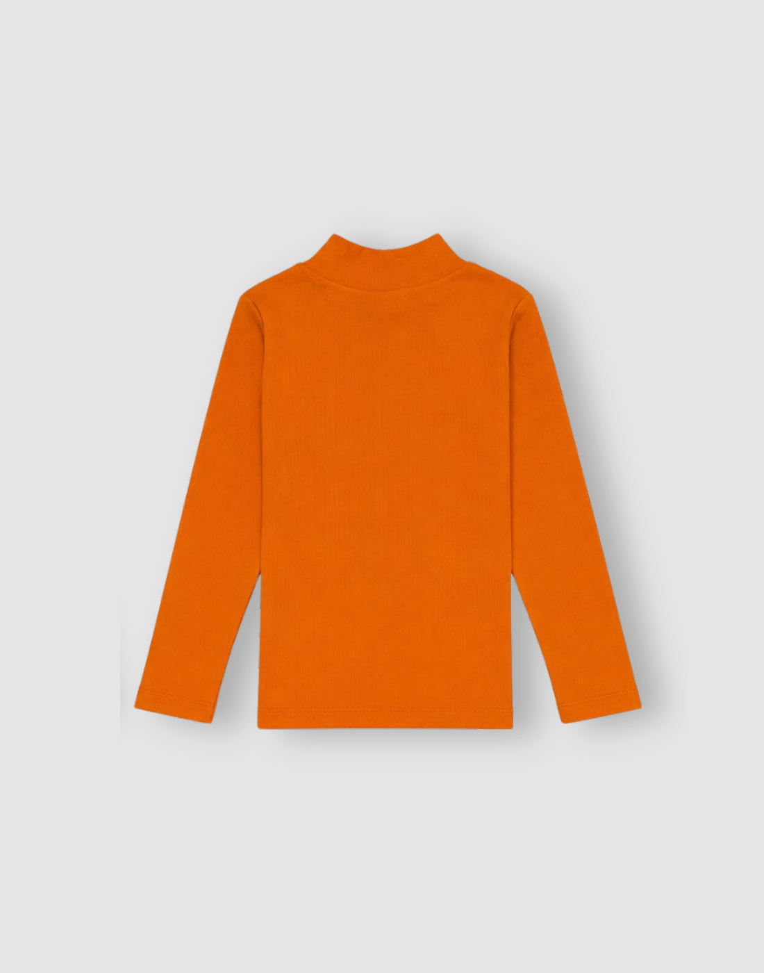 Girls Orange Cotton Skivvy Full Sleeves