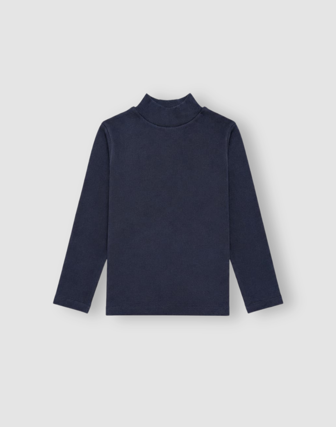 Girls Navy Blue Cotton Skivvy Full Sleeves