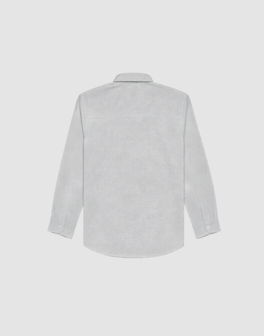 Boys White Conversational Full Sleeve Shirt