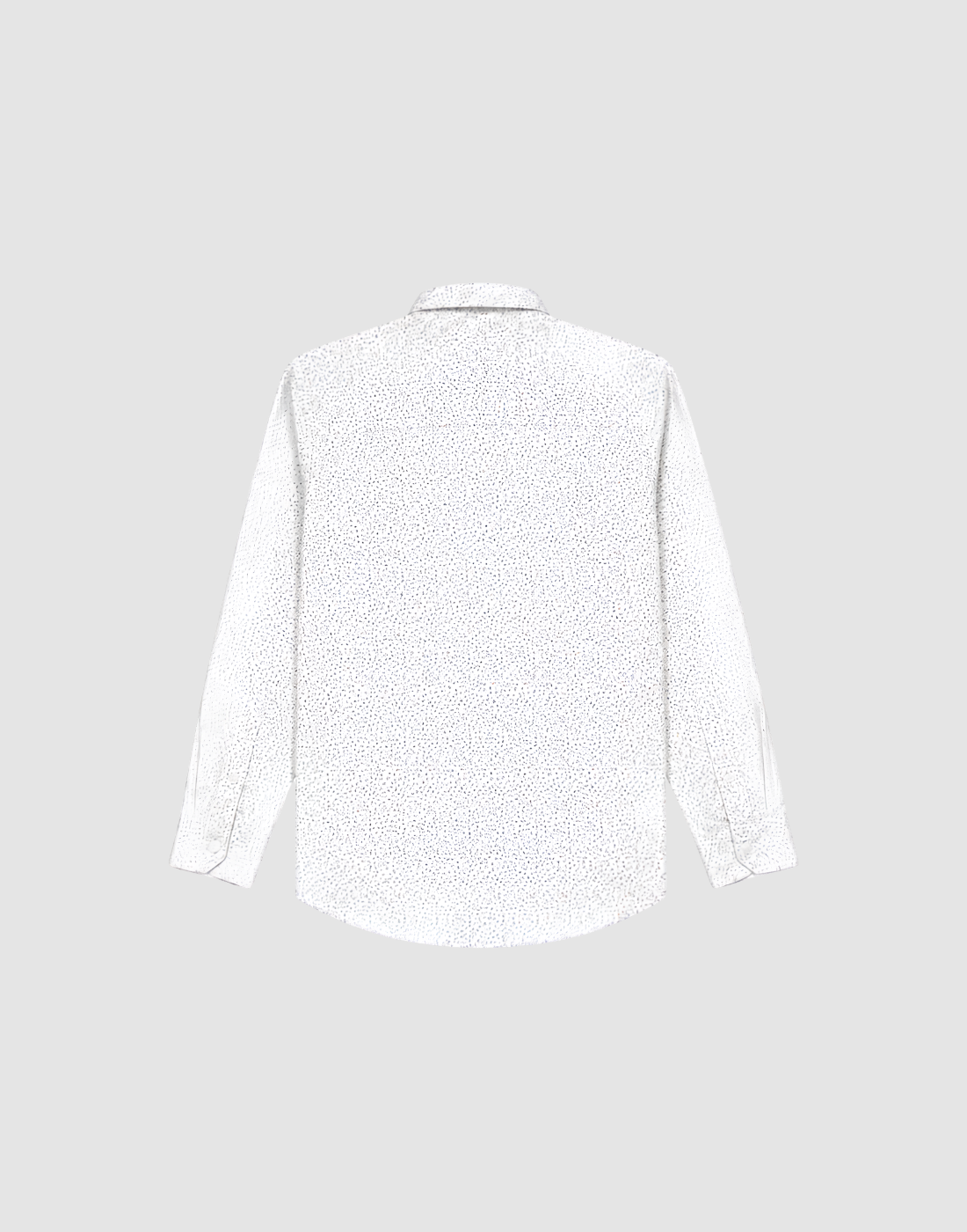 Boys White All Over Printed Full Sleeve Shirt