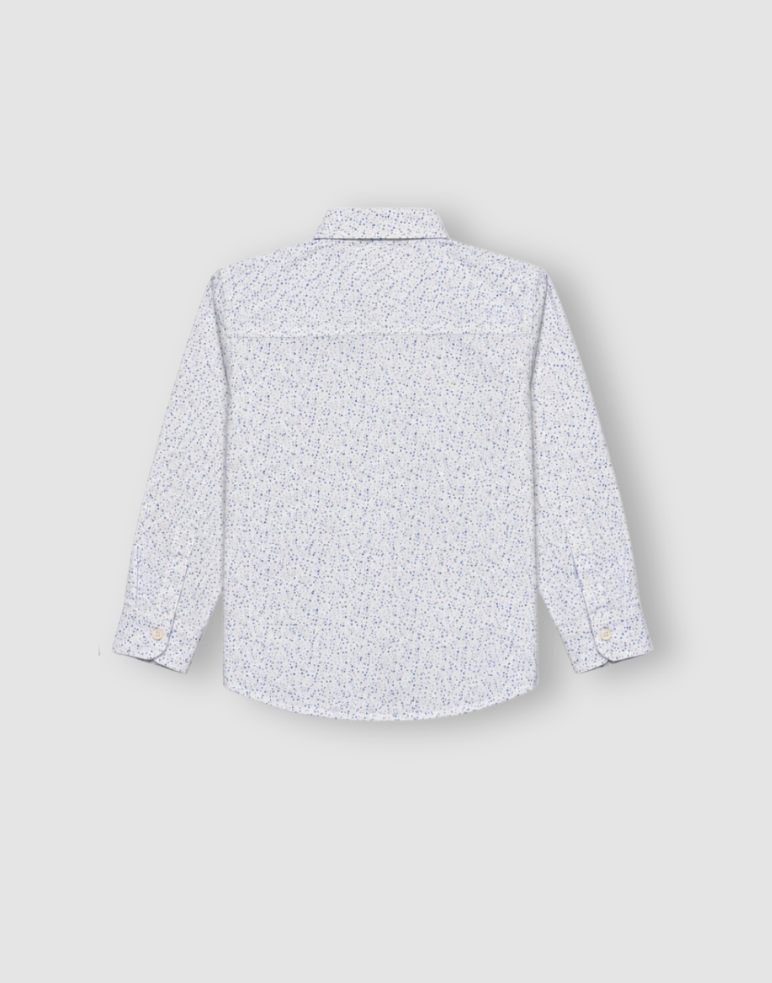 Boys Off White Printed Full Sleeve Shirt