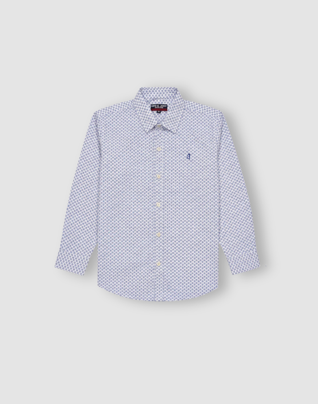 Boys Off White Conversational Full Sleeve Shirt