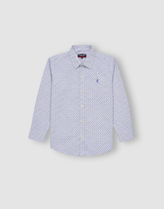 Boys Off White Conversational Full Sleeve Shirt