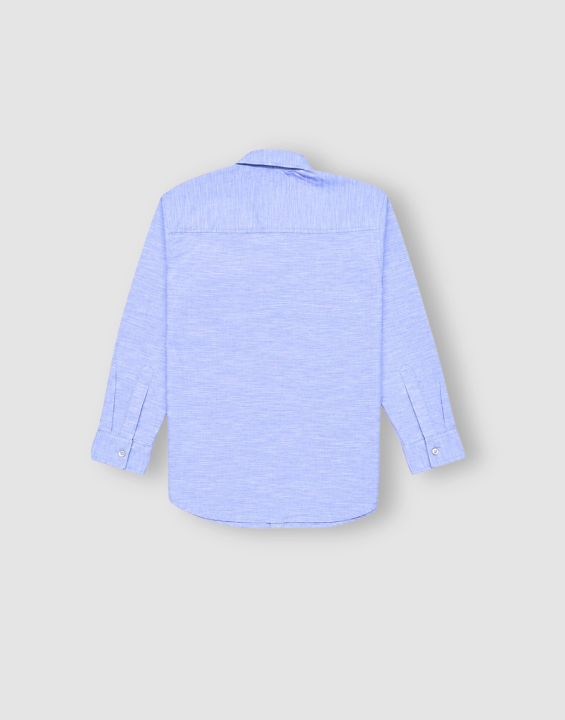 Boys Blue Solid Full Sleeve Shirt