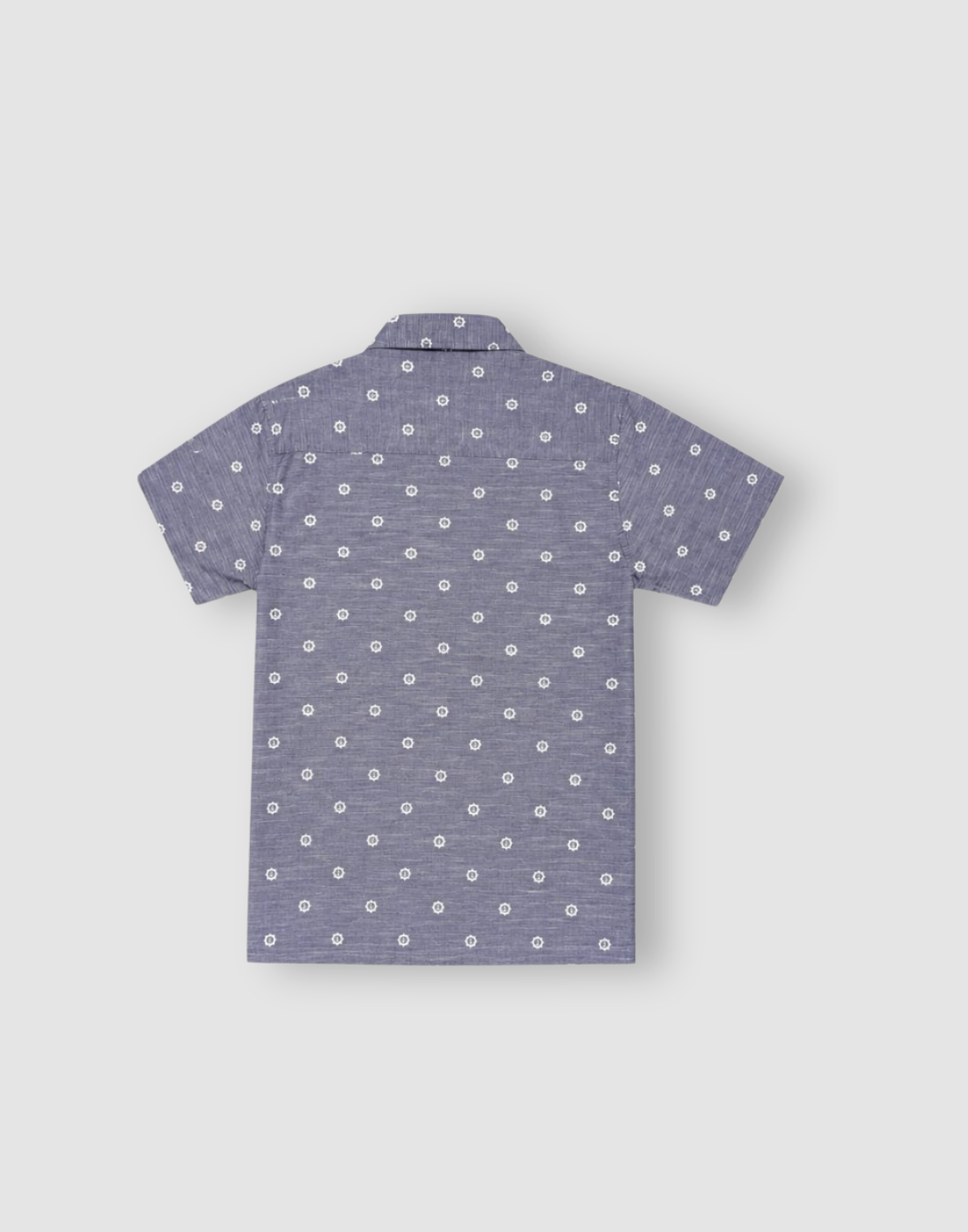 Boys Grey Cotton Shirt Half Sleeves